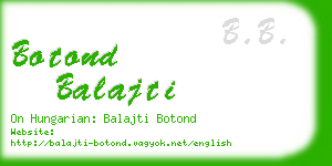 botond balajti business card